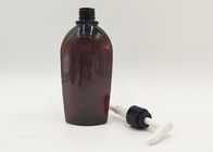العنبر اللون مسطح الشكل PET زجاجات مستحضرات التجميل المخصصة لمطهرات اليد