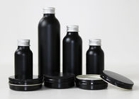 زجاجات مستحضرات التجميل المخصصة من الألومنيوم الأسود 100 مل لوشن شمع الشعر