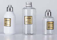 شفاف 4.05OZ زجاجات مستحضرات التجميل المخصصة حاوية الكتف البلاستيكية