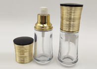 30 مل الزجاجات الزجاجية الشفافة مستحضرات التجميل المحمولة مكرميه التصميم الذهبي